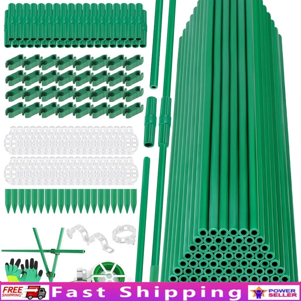 

287 шт. садовые колья 90 комплектов опоры для растений из стекловолокна томатные овощи в помещении и на открытом воздухе DIY палочки с регулируемой длиной