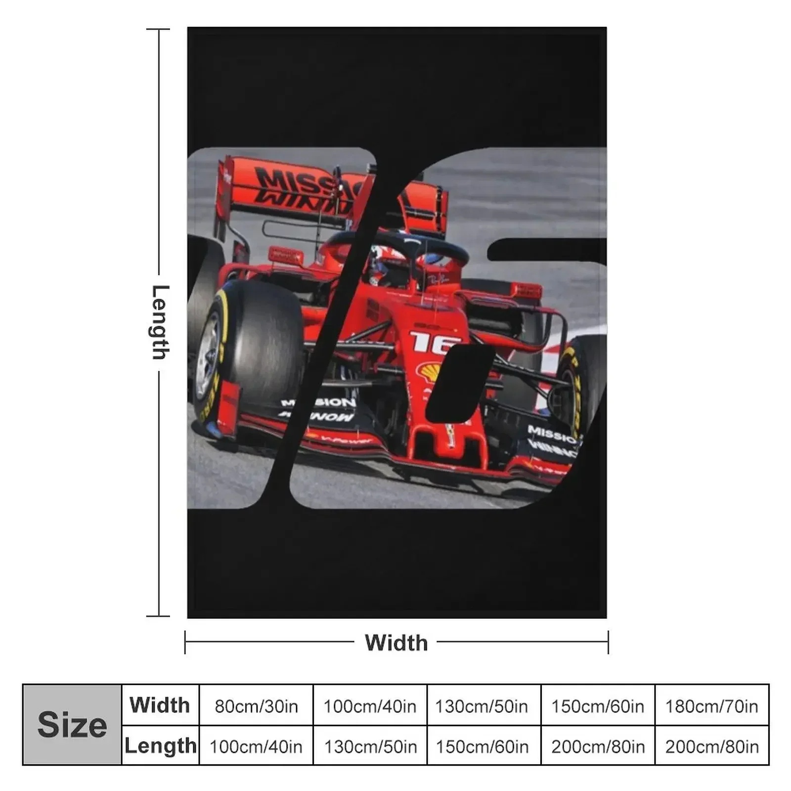 Charles Leclerc Car 16 Throw Blanket Hair Decoratives Blankets