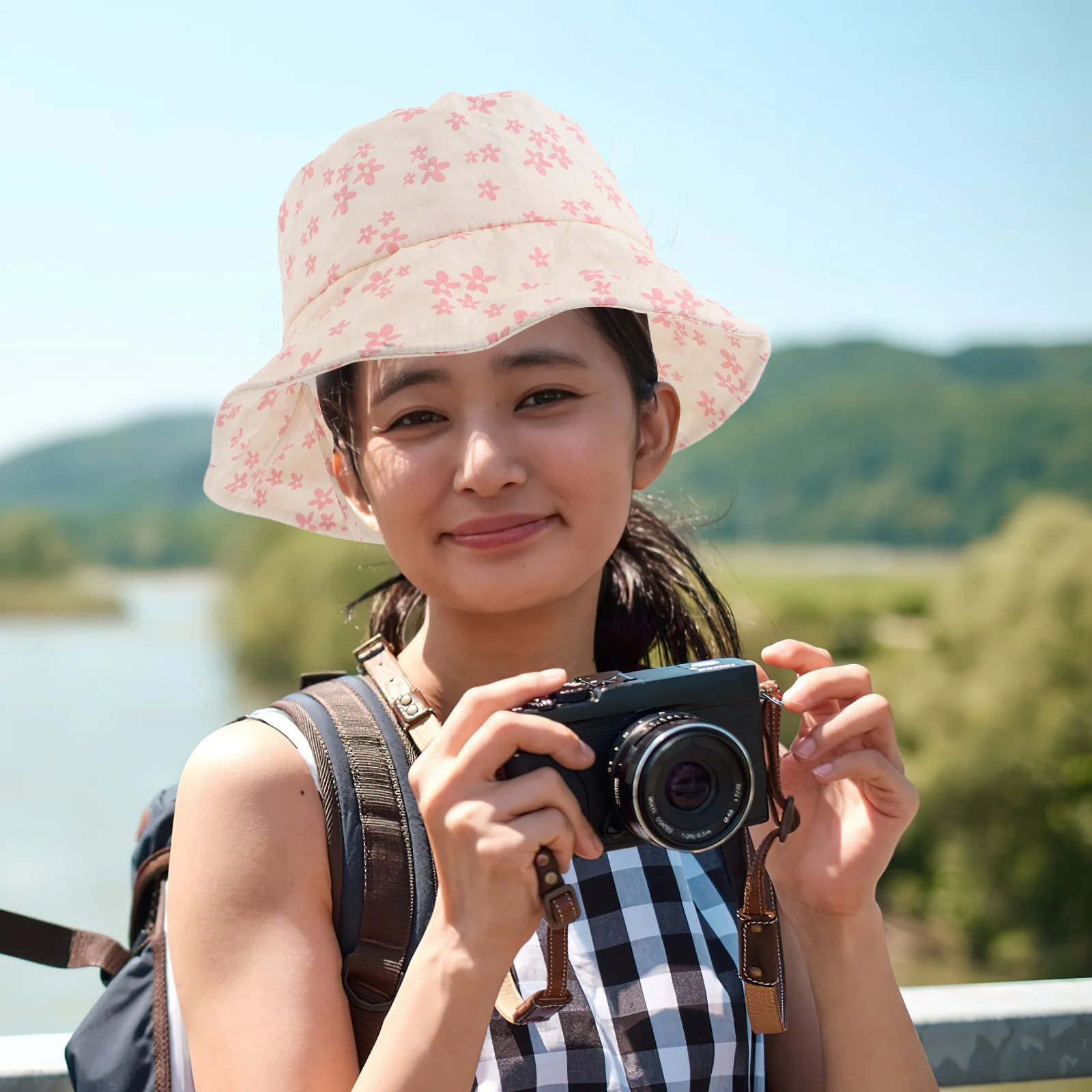 

Floral Fisherman Hat Beige Ladies Sun Hat Uv Protection Lightweight Summer Bucket Cap For Women Garden Camping Travel Outdoor