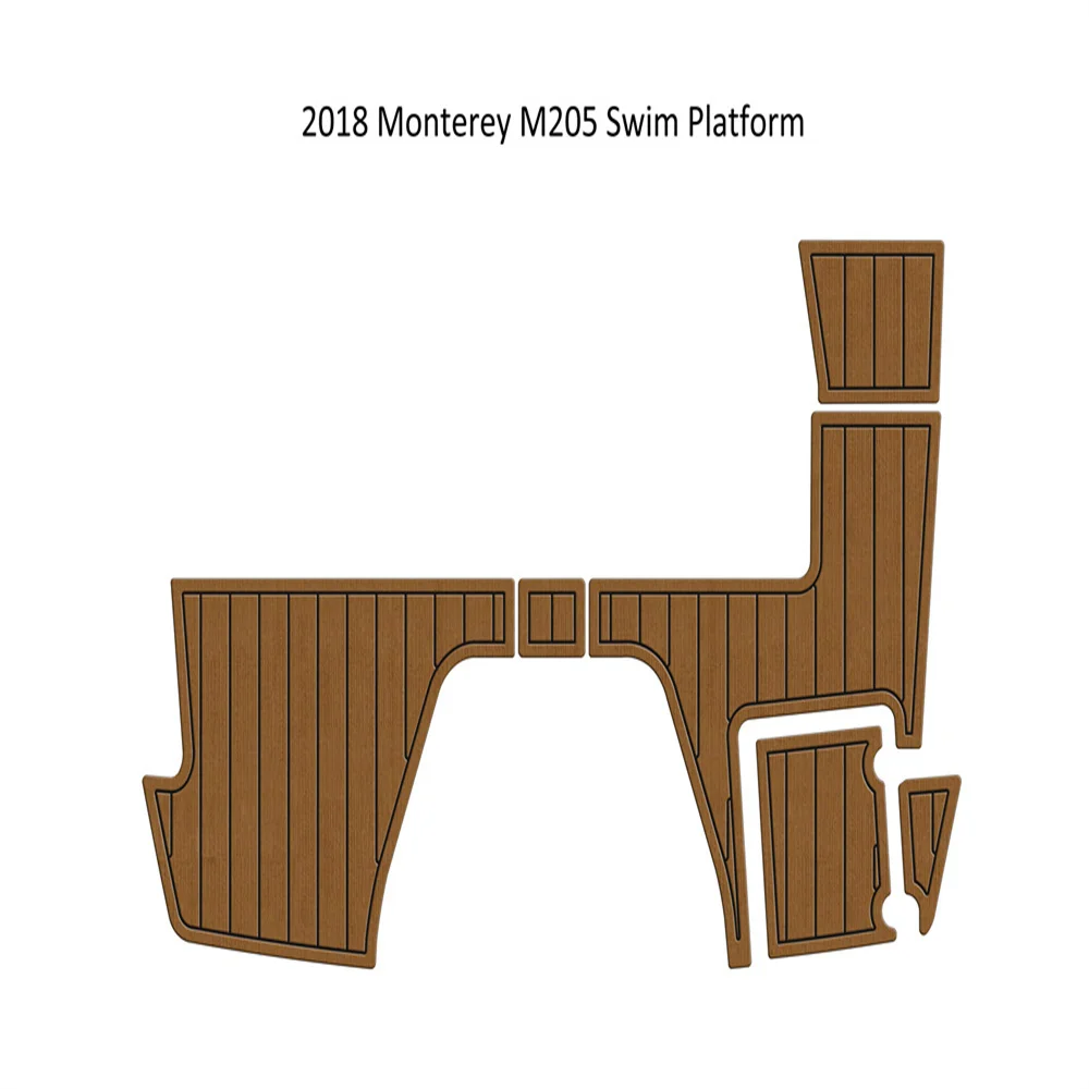 2018 Monterey M205 Swim Platfrom Step Pad Boat EVA Foam Faux Teak Deck Floor Mat Seadek MarineMat Gatorstep Style Self Adhesive