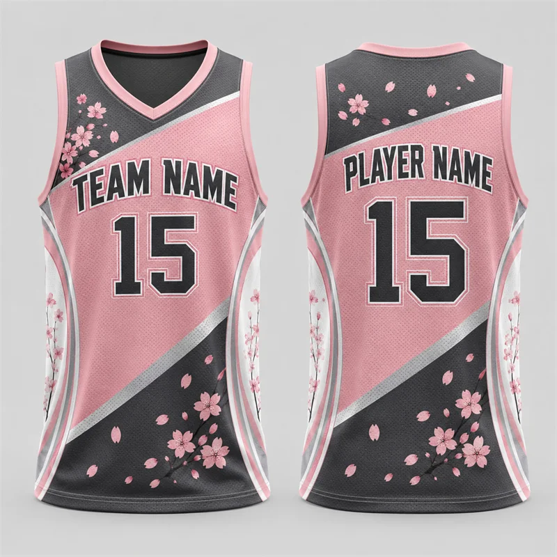 Trendy Men's Basketball Jersey Summer Free Custom Name Team Name Number 3D Printed Sports Vest Loose Quick Dry Team Uniforms