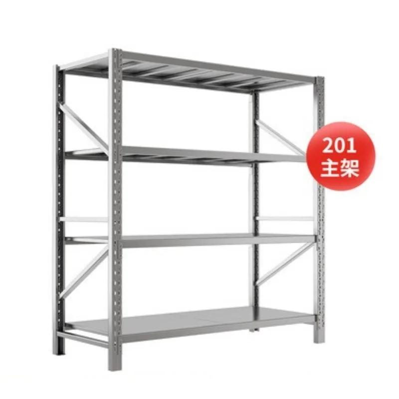 304 stainless steel storage racks, multi-layer commercial cold storage basement kitchen heavy-duty storage racks