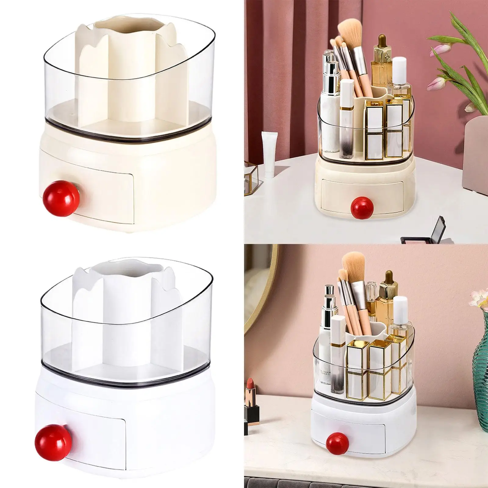 

Make-up Brush Organizer Space-saving Utility Detachable Cosmetics Storage Box for Countertop Desktop Skincare Bathroom Household