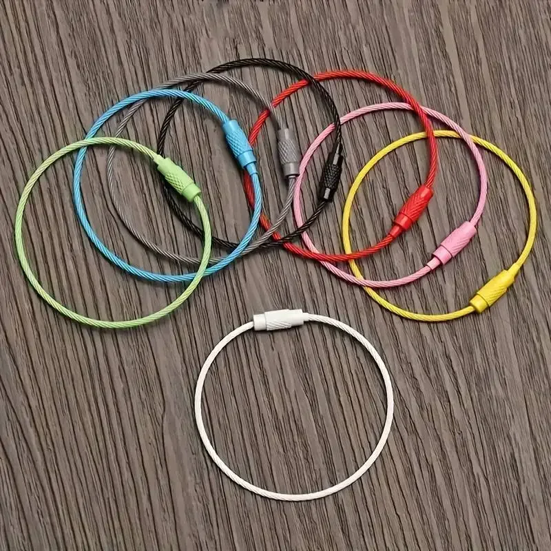 10 Stück bunte Draht-Gepäckanhänger-Clips, langlebig und einfach zu installieren, perfekt für Reisen und den täglichen Gebrauch – Detail 2