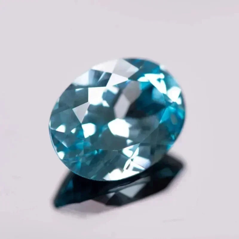 

L-лабораторный выращенный сапфир овальной огранки аквамарин цвет качество кулон драгоценные камни для подвесок изготовление ювелирных изделий на выбор сертификат AGL