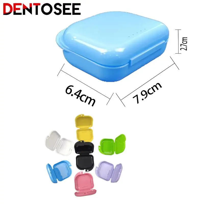 Denture Storage Box Portable Mouth Guard Container Supplies Tray Braces Case Health Care Oral Hygiene Dental Appliance