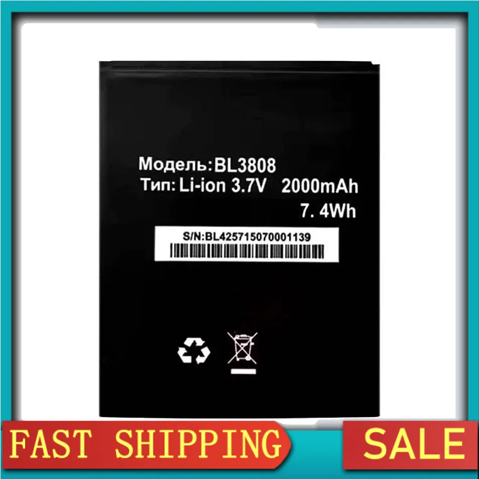 

2000Mah For Fly IQ456 IQ 456 BL3808 BL 3808 Mobile Phone Battery High Performance