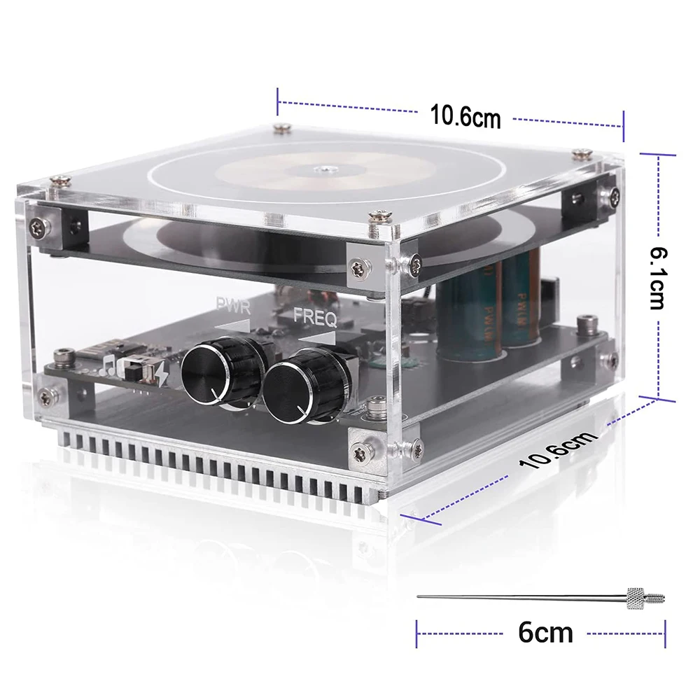 Музыкальная Bluetooth-Колонка в катушке Tesla, беспроводная сенсорная дуговая плазменная колонка, искусственная молния, искройный зазор, квадратный генератор волн