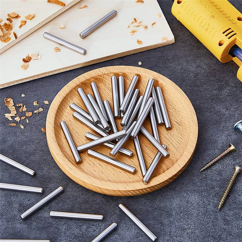 AEE6-32 Pezzi 5 Mm X 40 Mm Staffe per Mensola Pioli Ripiani Perni di centraggio Supporto per Pioli per Scaffale in Metallo