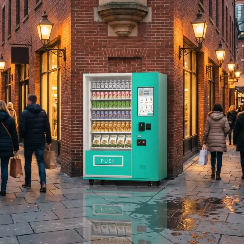 Automatic Retail Vending Machine for Packaged Goods with Digital Management and Convenient Product Access