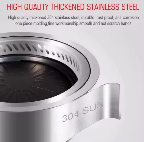 New DT40 Korean smokeless electric grill, commercial embedded lower exhaust and purification, round self-service grill