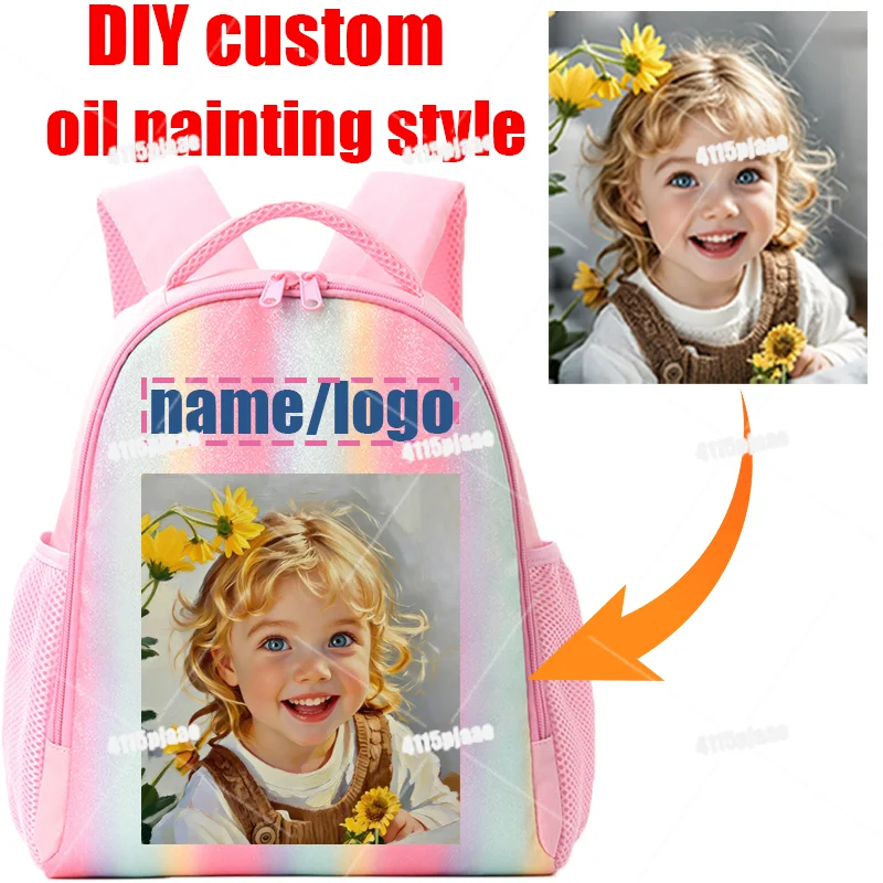 

CustomMade Daypack Knapsack Handbag DIY Custom Name Text Images Backpack Schoolbag Candy Bag Customized Exclusive Festival Gift