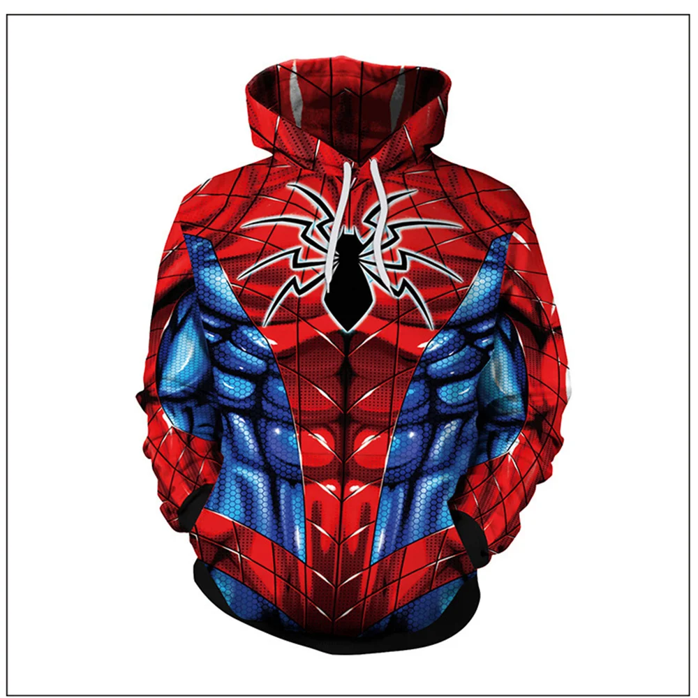 Miniso Hero Spiderman Lron Man Hoodie Jumper Anime Peripheral Moletom Com Capuz Tops For Teens Revenge Hoodie Anime Hoodie