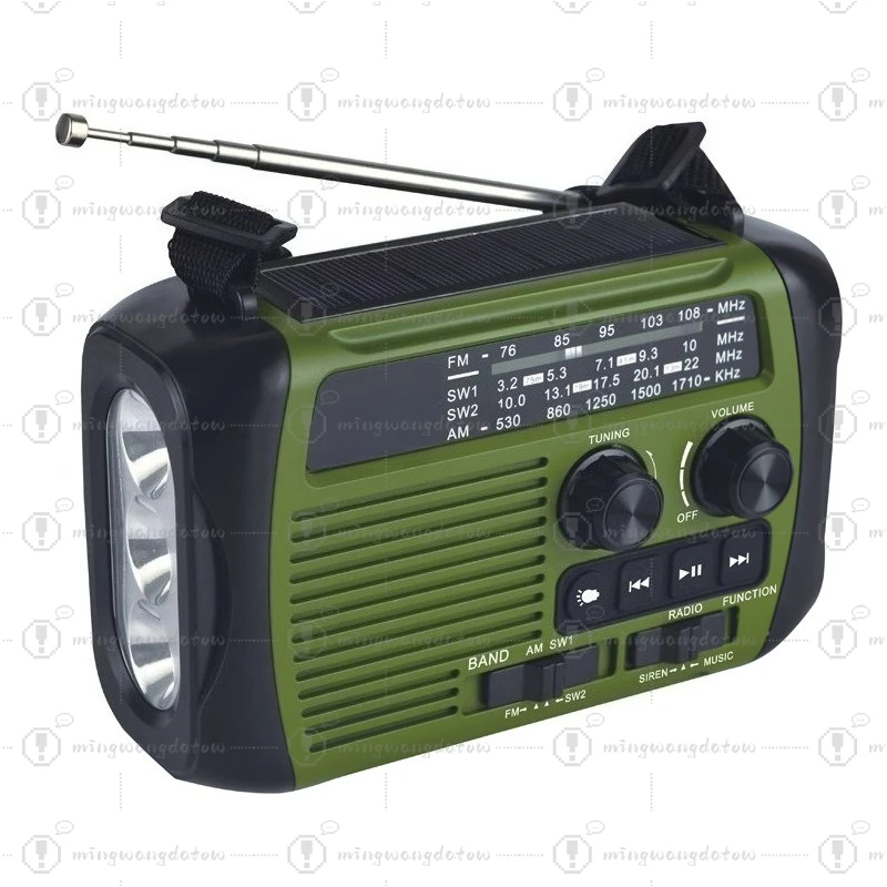 297/295 Hand Power Generation Radio Solar Outdoor Charging Multi-band Waterproof Multi-function Radio