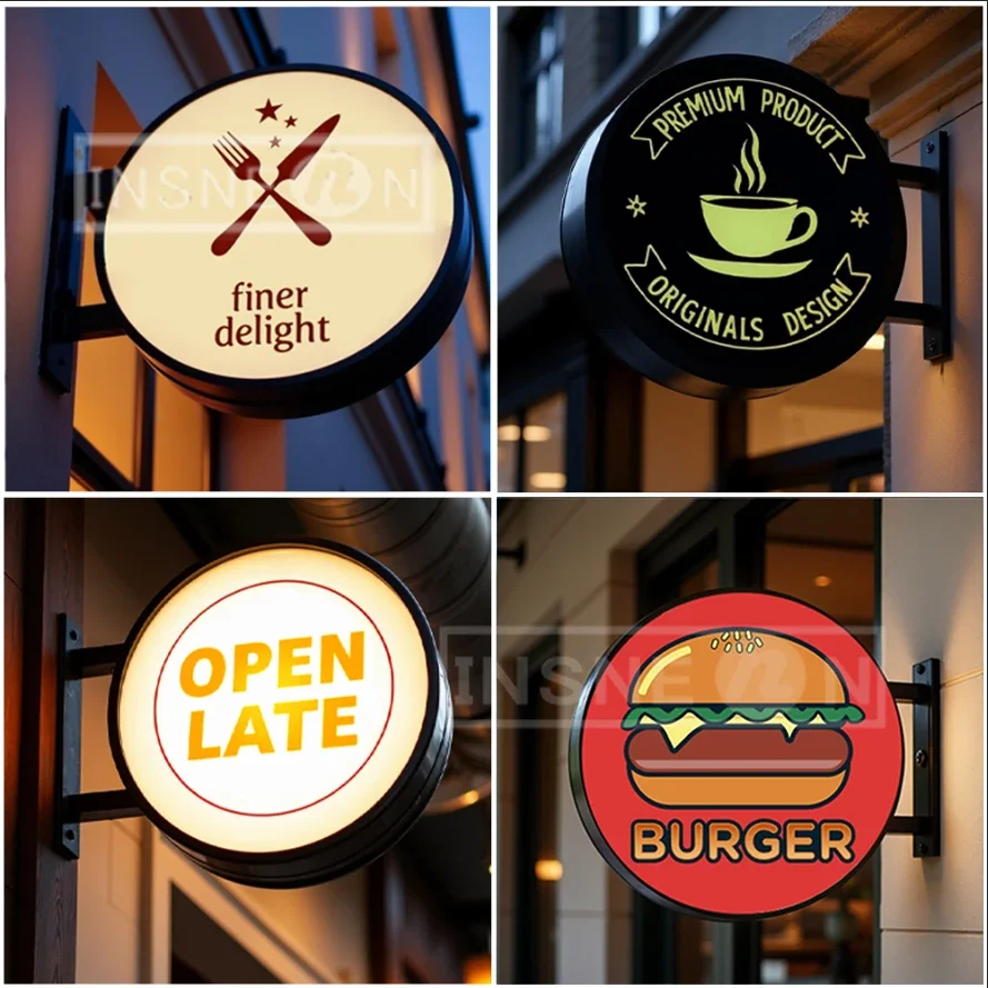 Custom Led Signage Lightbox Sign Business Letter Logo Acrylic Bright Metal Outdoor Advertising Home Wall Signs Box Luminous