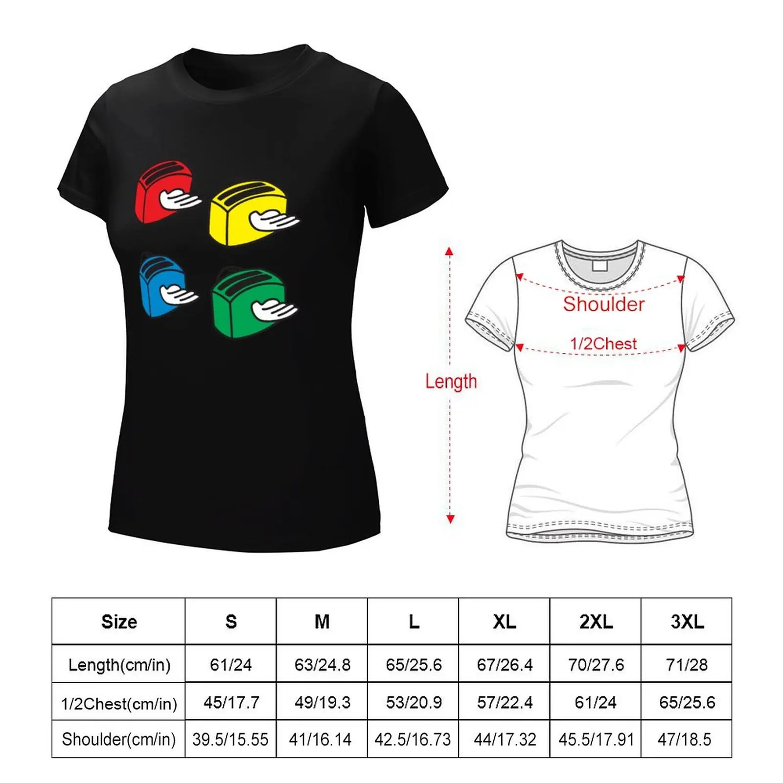 RGB Flying Toasters T-Shirt plus size tops korean fashion lady clothes funny fashion woman blouse 2024