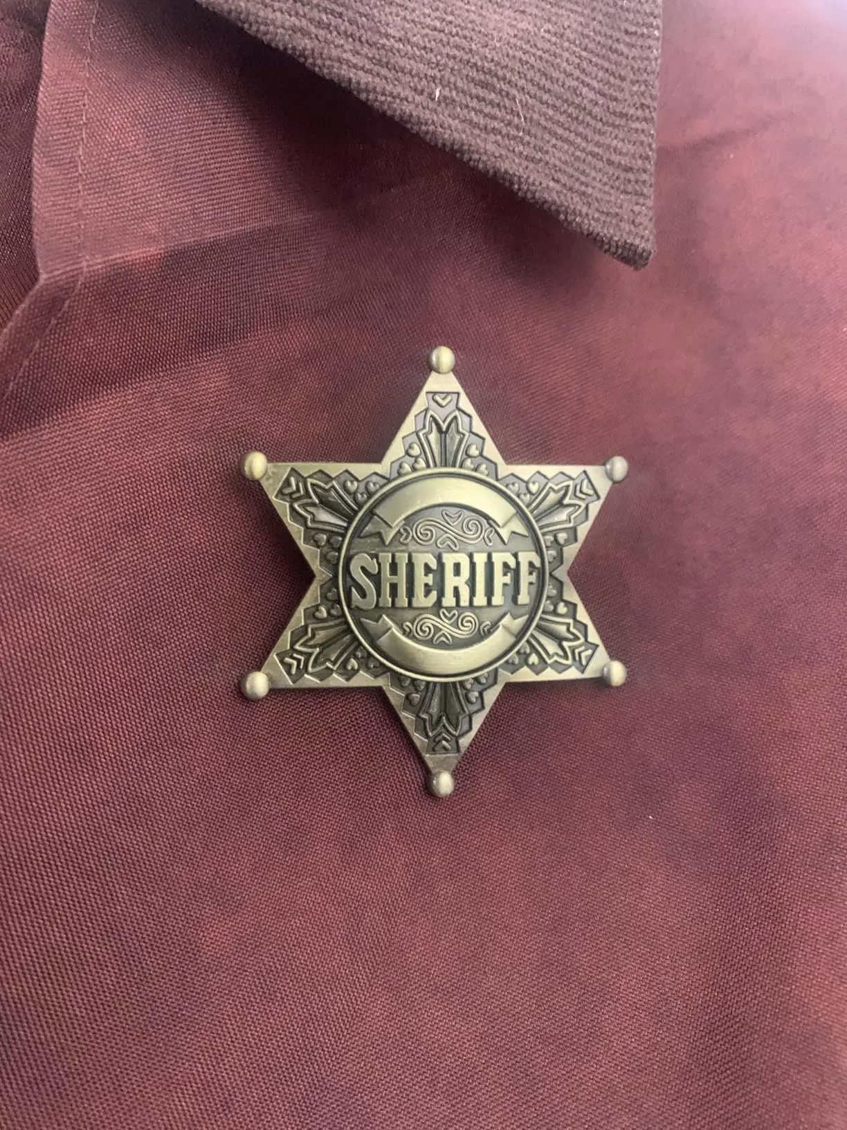 Sheriff-Unteroffizier-Abzeichen Cosplay Western-Polizei-Weste Anstecknadel Exquisite Broschen Western-Polizei Cowboy-Kostüme Party-Karnevals-Dekoration – Detail 3