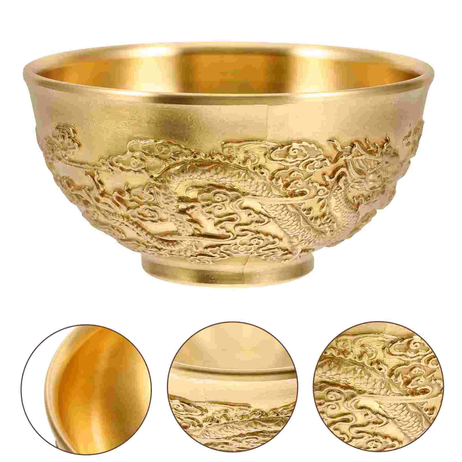 

Lucky Bowl Treasure Basin Decoration Offering Decorate Brass Fortune Home Desk Office