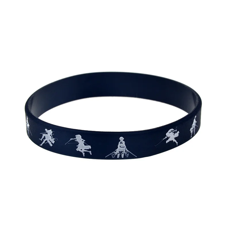 1PC Attack On Titan Silikonkautschuk-Armband Anime Geschenk Erwachsenengröße Armband – Detail 9