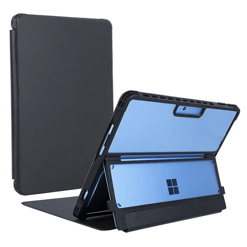 For Microsoft Surface Pro 9 10 11 Protective Case Hard TPU Shockproof Clear Rugged Cover Case Tablet Stand Case Back Cover Shell