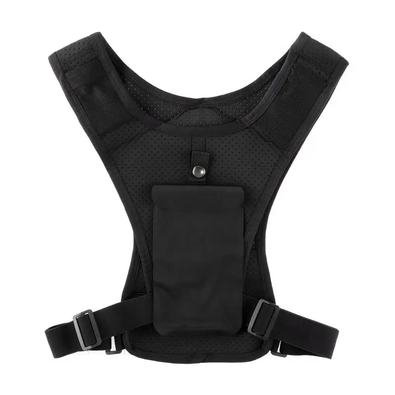 Universal Reflective Cycling Vests Breathable Running Phone Holder Vest Hike Night Riding Pack Outdoor Safty Warning Equipment