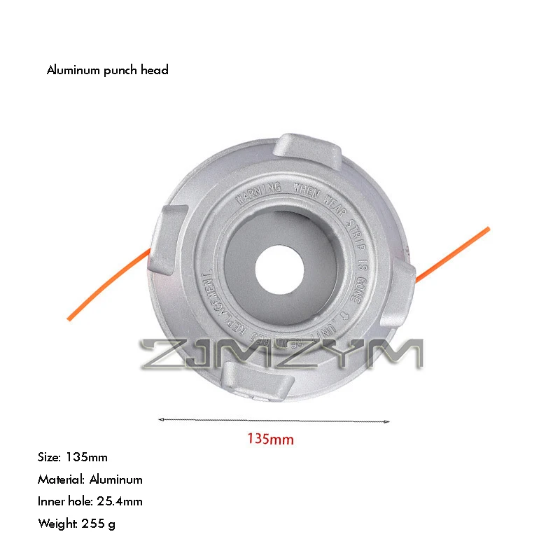 Aluminum Alloy Grass Trimmer Head Bump Feed Nylon Spool Brush Cutter Head No Disassembly Needed for Lawn Mower Garden Weed