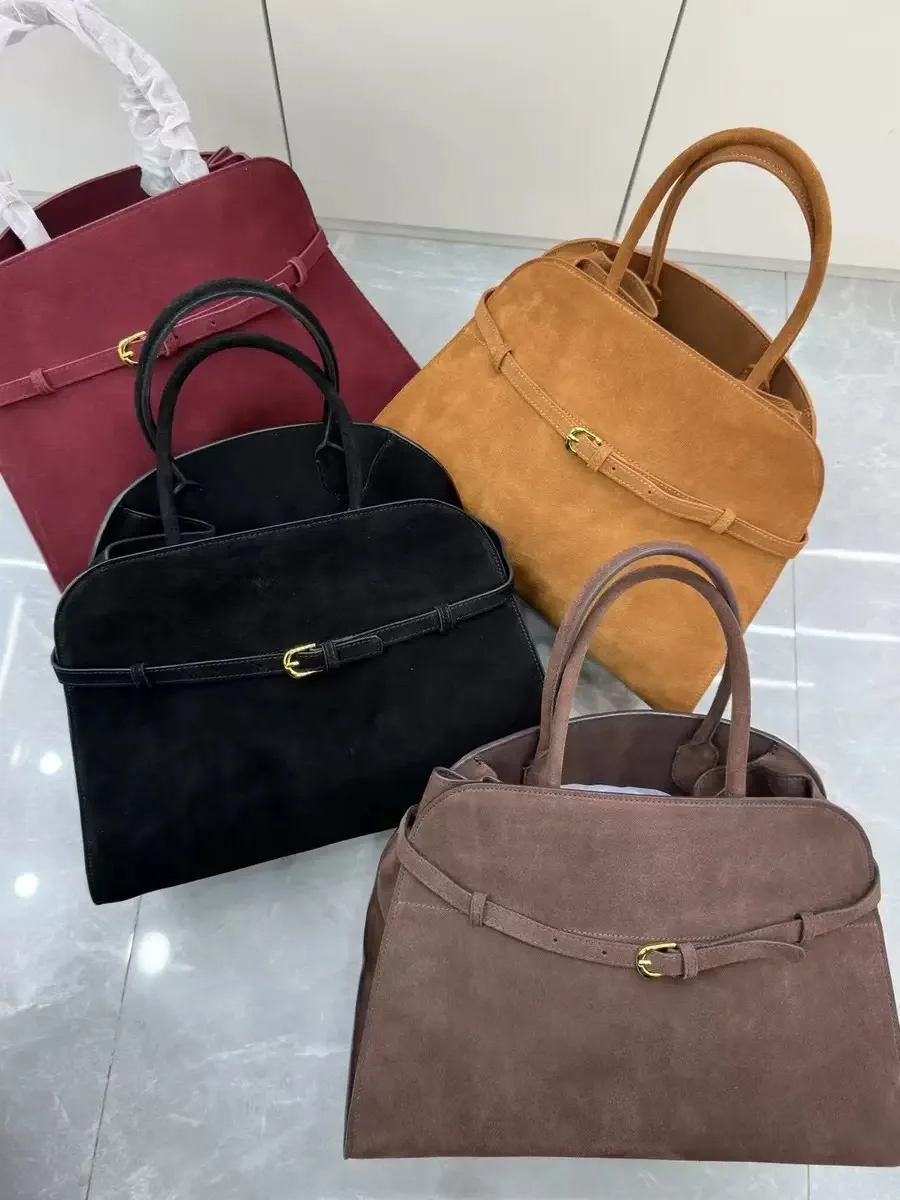 

Дизайнерская сумка из воловьей кожи Margaux 15, мягкая сумка через плечо из натуральной кожи, замшевая большая вместительная сумка-мессенджер высокого качества