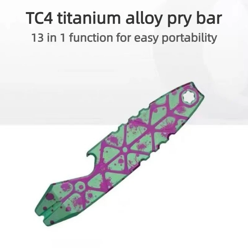 

Oknife OTAcle 2 Mini Titanium Alloy MINI Crowbar Portable Camping Equipment Outdoor Tools Bottle Opener EDC Survival Pry Bar