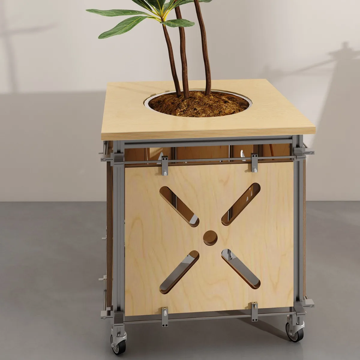 Ocean board DIY trolley flower pot rack desk cabinet