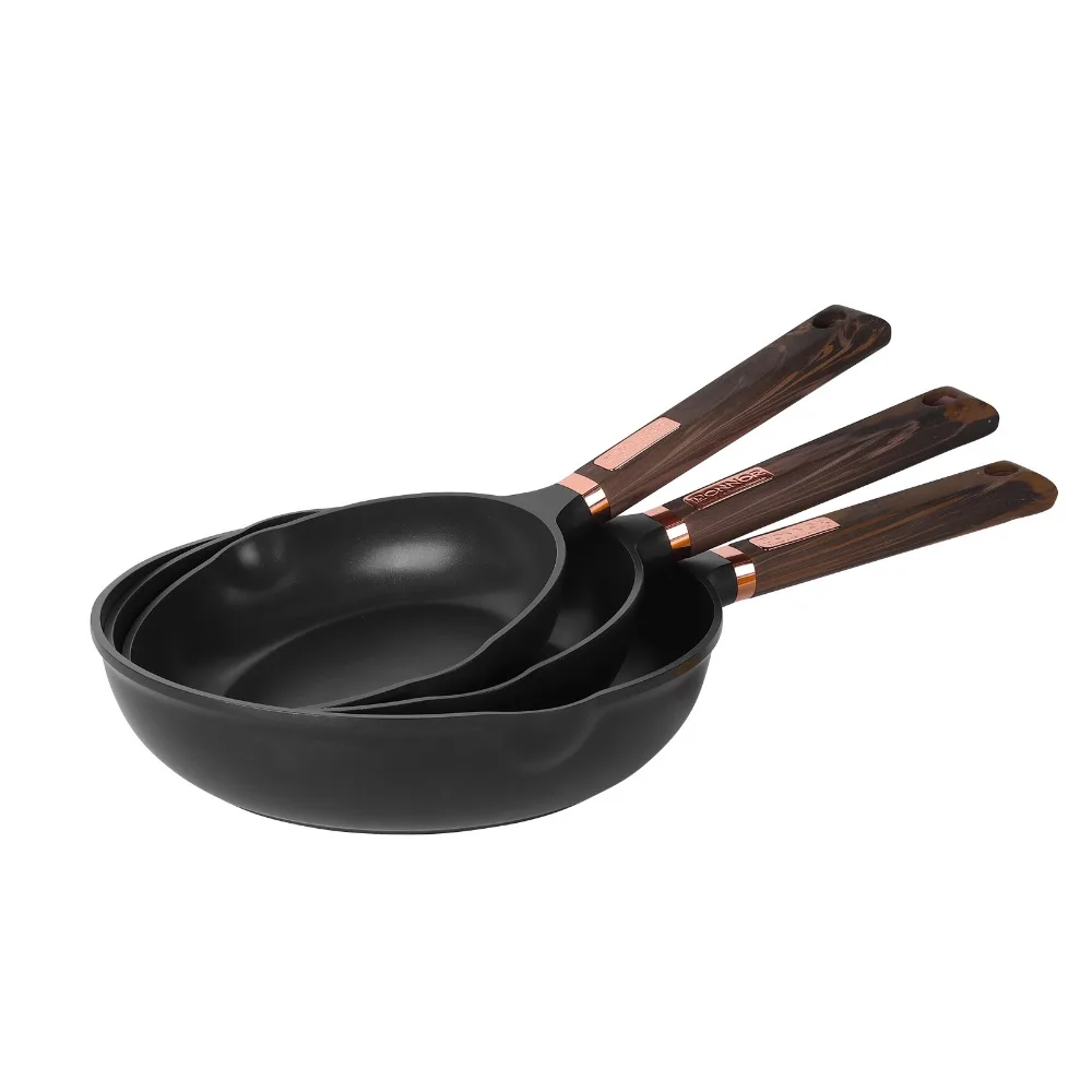 

DONNOR Nonstick Frying Pan 9'' and 11'' Kitchen Frying Pans Set 3pcs Cooking Skillets Induction Compatible Cook Healthy
