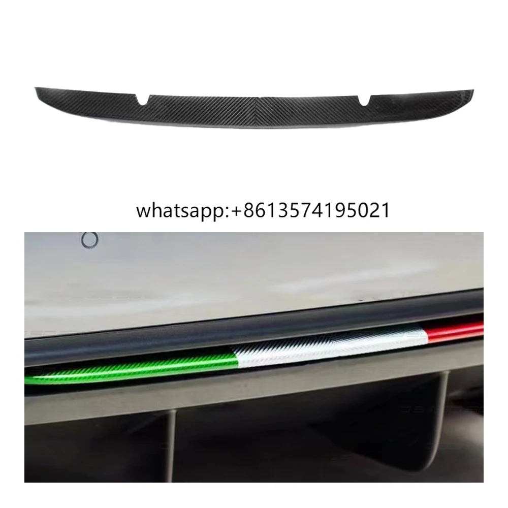 

High-Quality Dry Carbon Fiber Body Kit Auto Parts Rear Bumper Trim Decoration for Alfa Romeo Giulia Quadrifoglio