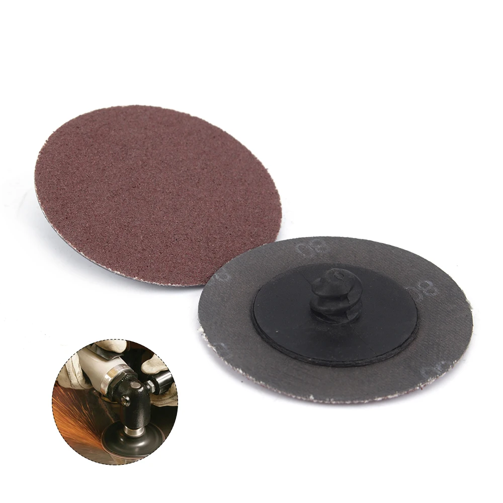 62 szt. 50mm zestaw krążków szybkiej wymiany typu R 2 "krążki szlifierskie z tlenkiem cyrkonu z uchwytem 1/4" do szlifierki matrycowej polerowanie metalu w meblach — zdjęcie 3