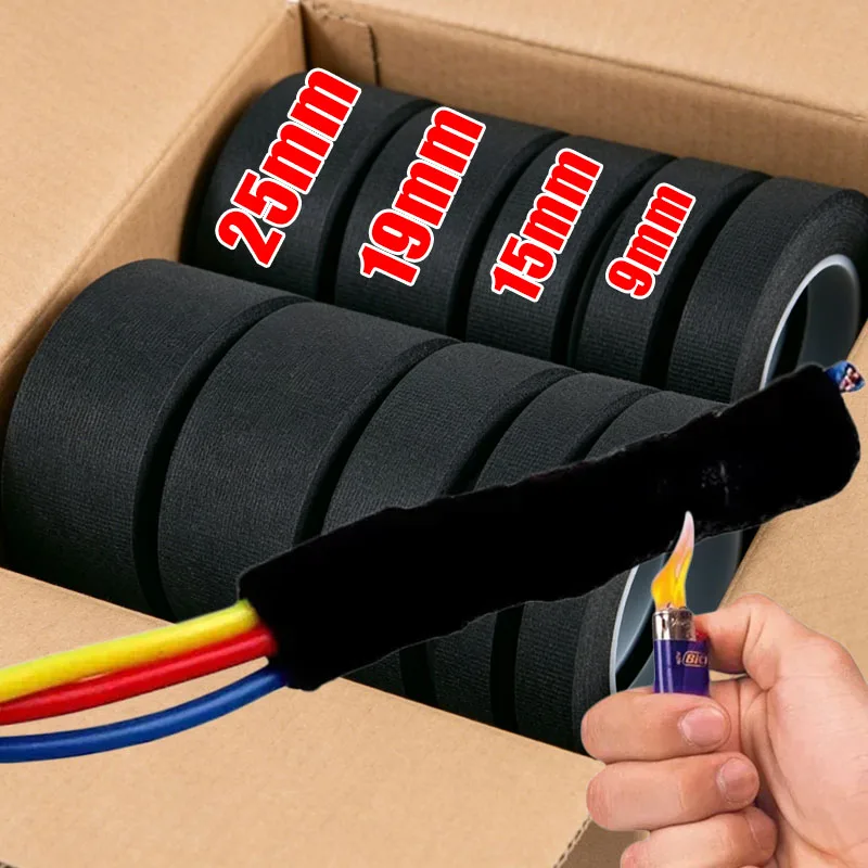 Automotive Wiring Harness Adhesive Tape Noise Reduction Heat Resistance Flame Retardant Electrical Protective Cloth Tape