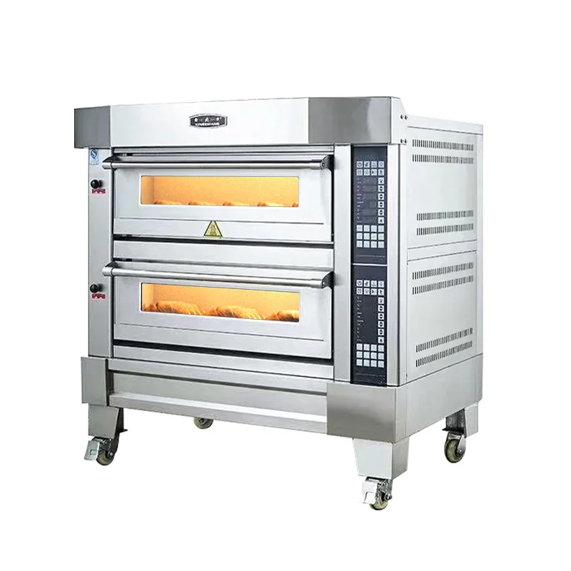 Industrial 2-Deck 4-Tray Economy Set Bakery Oven Big Size Gas/Electric for Bakery Pizza and Bread Baking for Restaurants