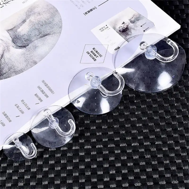 2/4/6PCS Strong Clothes Hook Durable No Adhesive Can Be Reused Super Strong Suction Cup Clothes Hook Water Proof Glossy Finish