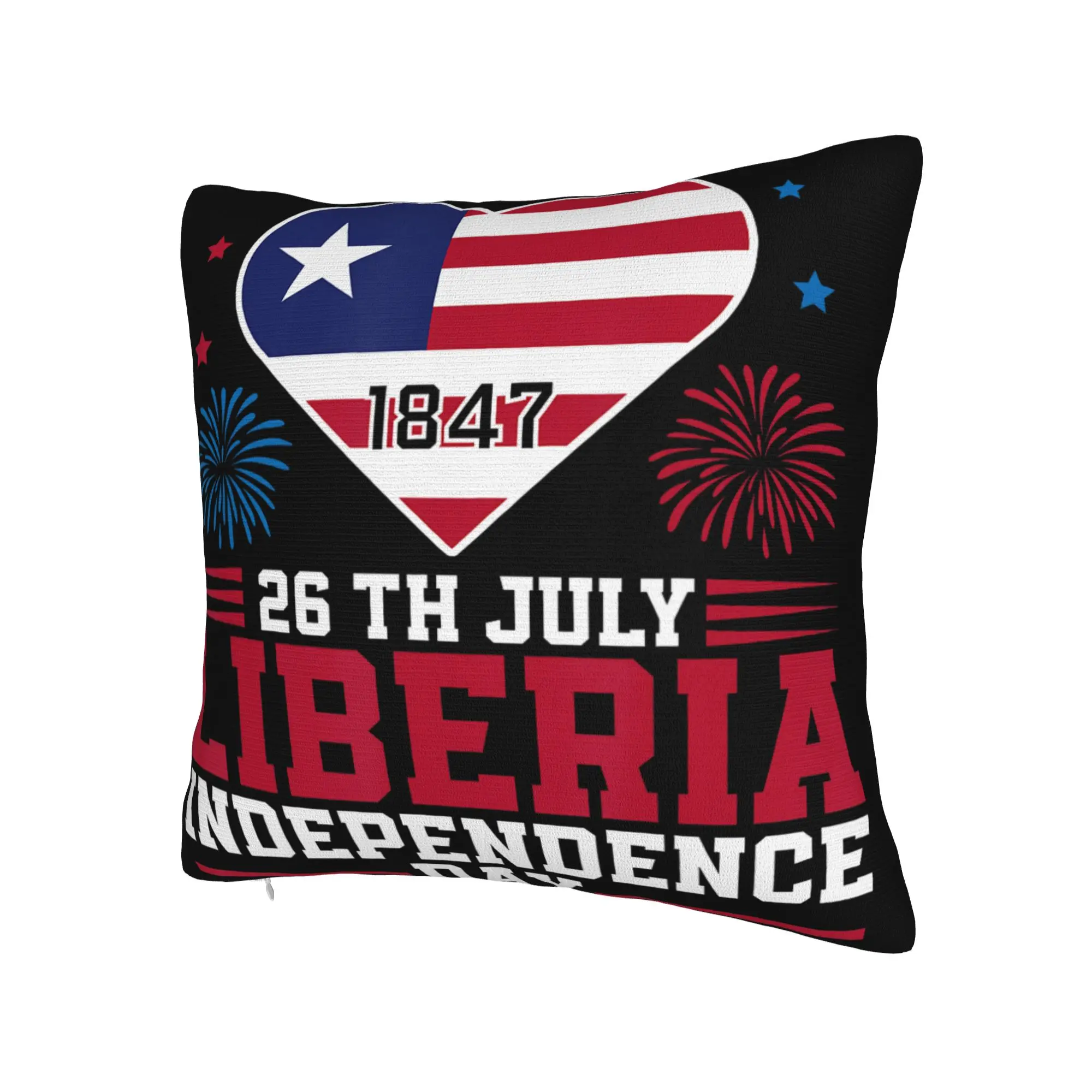 Liberia Independence Day Pillow Covers Stuff Soft Cushion Cover Gift  Throw Pillow Case Cover Living Room Multiple Sizes