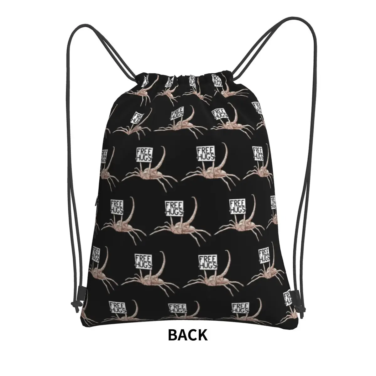 Horror Face Hugger Facehugger Alien Xenomorph Backpacks Portable Drawstring Bundle Pocket Sports Bag Book Bags for Man Woman