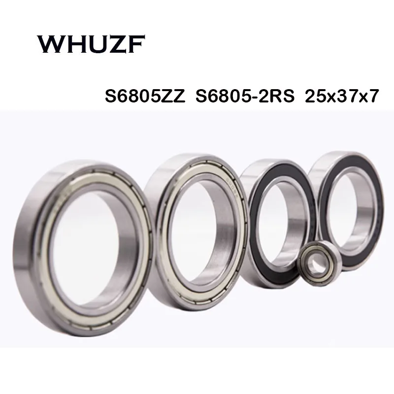 5PCS S6805 Bearings S6805ZZ S6805-2RS ZZ RS RZ 2RZ ABEC-7 Deep Groove Stainless Steel Ball Bearings 25x37x7mm High Quality