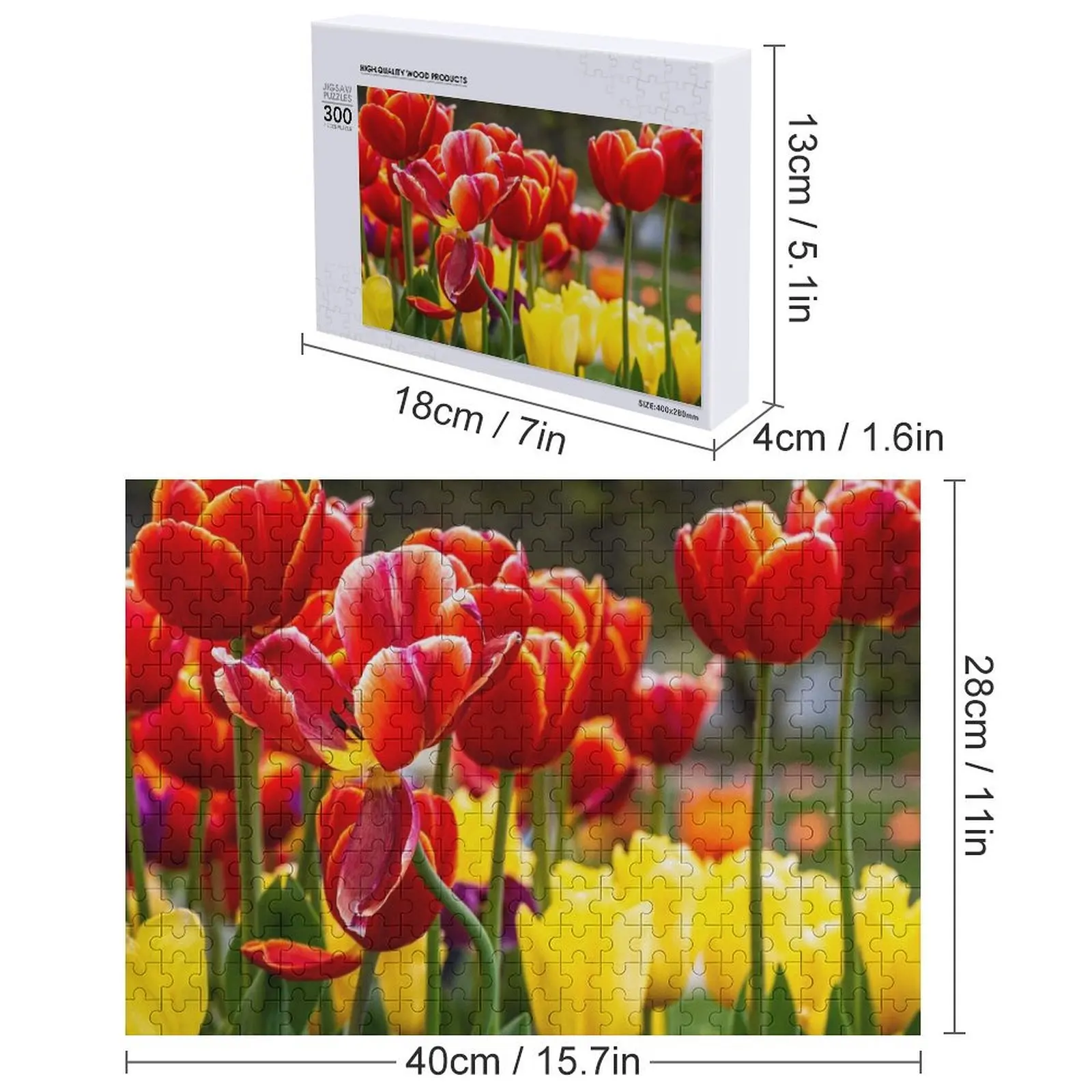 ปริศนาจิ๊กซอว์ดอกทิวลิป 2020 ของขวัญสำหรับเด็กแบบส่วนตัว ปริศนาไม้สำหรับผู้ใหญ่
