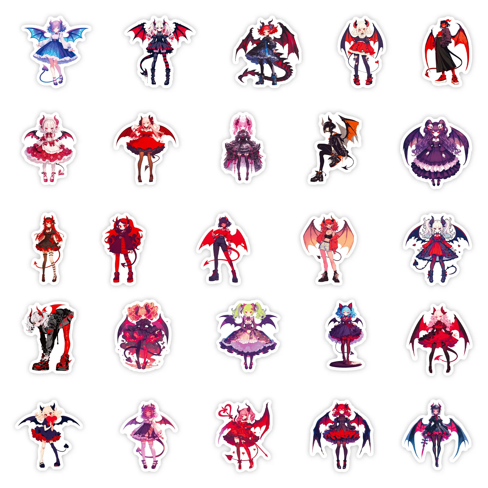56PCS Lolita Stijl Demon Ioli Stickers Cartoon Meisje Graffiti Versieren DIY Laptop Telefoon Skateboard Gitaar Speelgoed Water Cup Decals