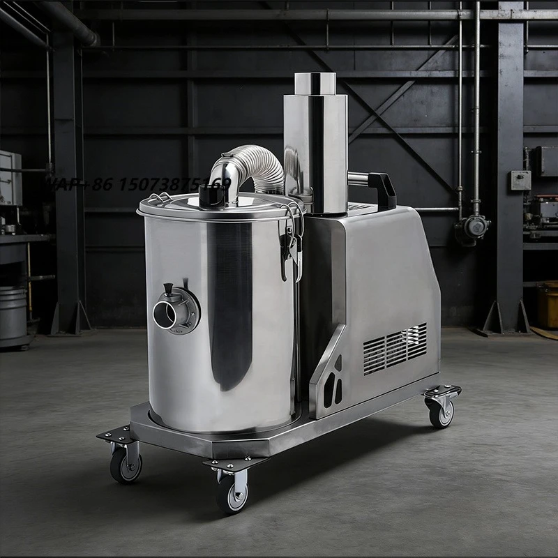 NAICO NT200H-E Small Stainless Steel Three-phase Industrial Vacuum Cleaner CE Certification New Heat Dissipation Low Noise for