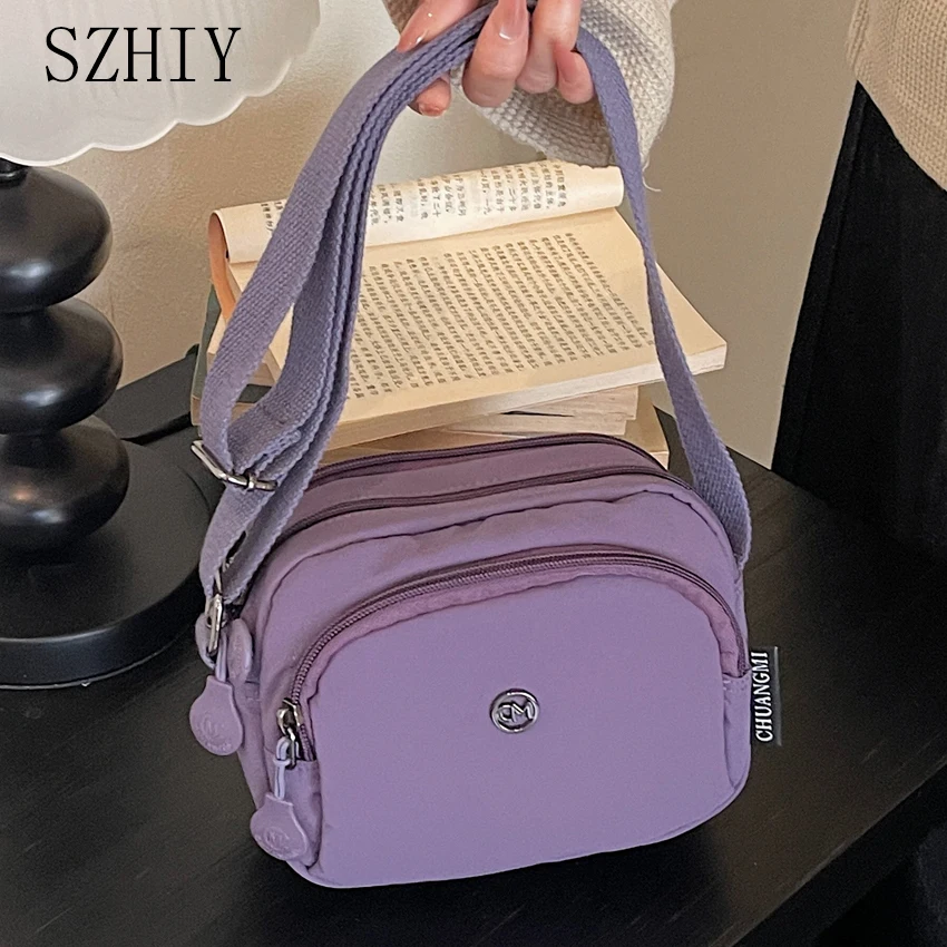 

Multi Pocket Small Bag Ladies' Diagonal Cross Bag Casual Mobile Phone Purse for girls Lightweight Travel Hiking Shoulder Bag New