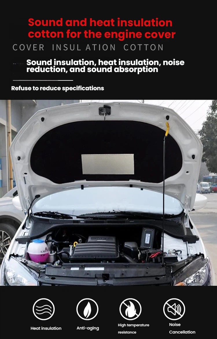 Front Hood Engine For Skoda Karoq NU7 2017 2018 2019 2020 2021 2022 2023 2024 Flame Retardant Sound Insulation Mat Accessories view 5