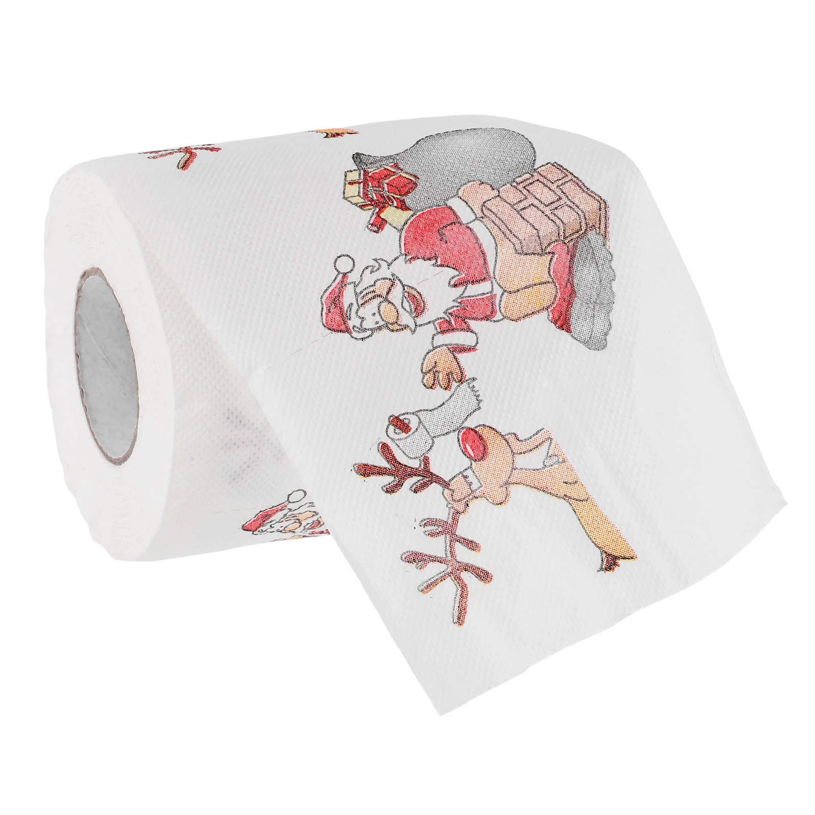 

Christmas Paper Xmas Tissue Roll Roll Friendly Napkins For Home Cafe Xmas Santa Printed Decorations Table