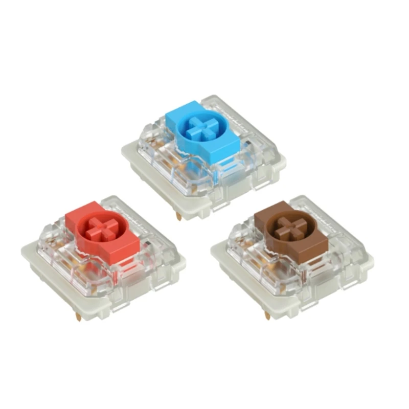 Gateron2.0 Low Profile Switch For Mechanical Keyboard KS-33 Red Blue Brown Axis 3Pins for Customized PC Keyboards Switch