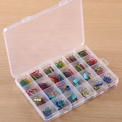 24 grids Jewlery Box Large Capacity Square Transparent Plastic Storage Box Case Slot Pills Jewelry Beads Earring Case Organizer