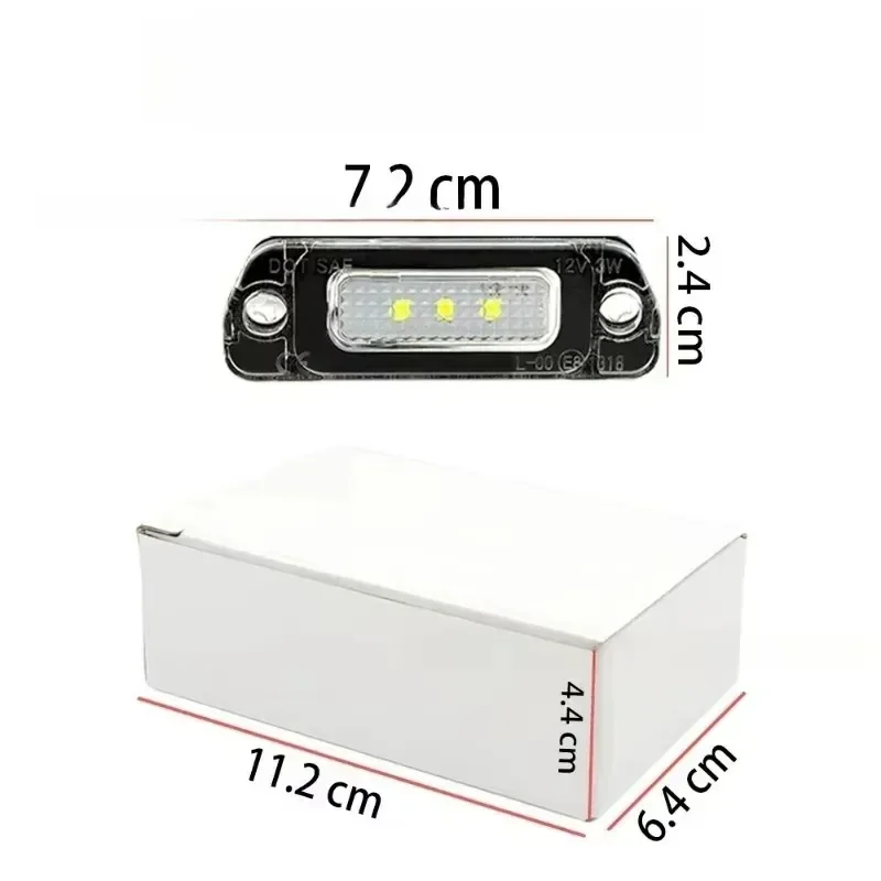 For 2x Canbus White LED License Number Plate Light Lamps M GL R Class W164 X164 W251 2pcs