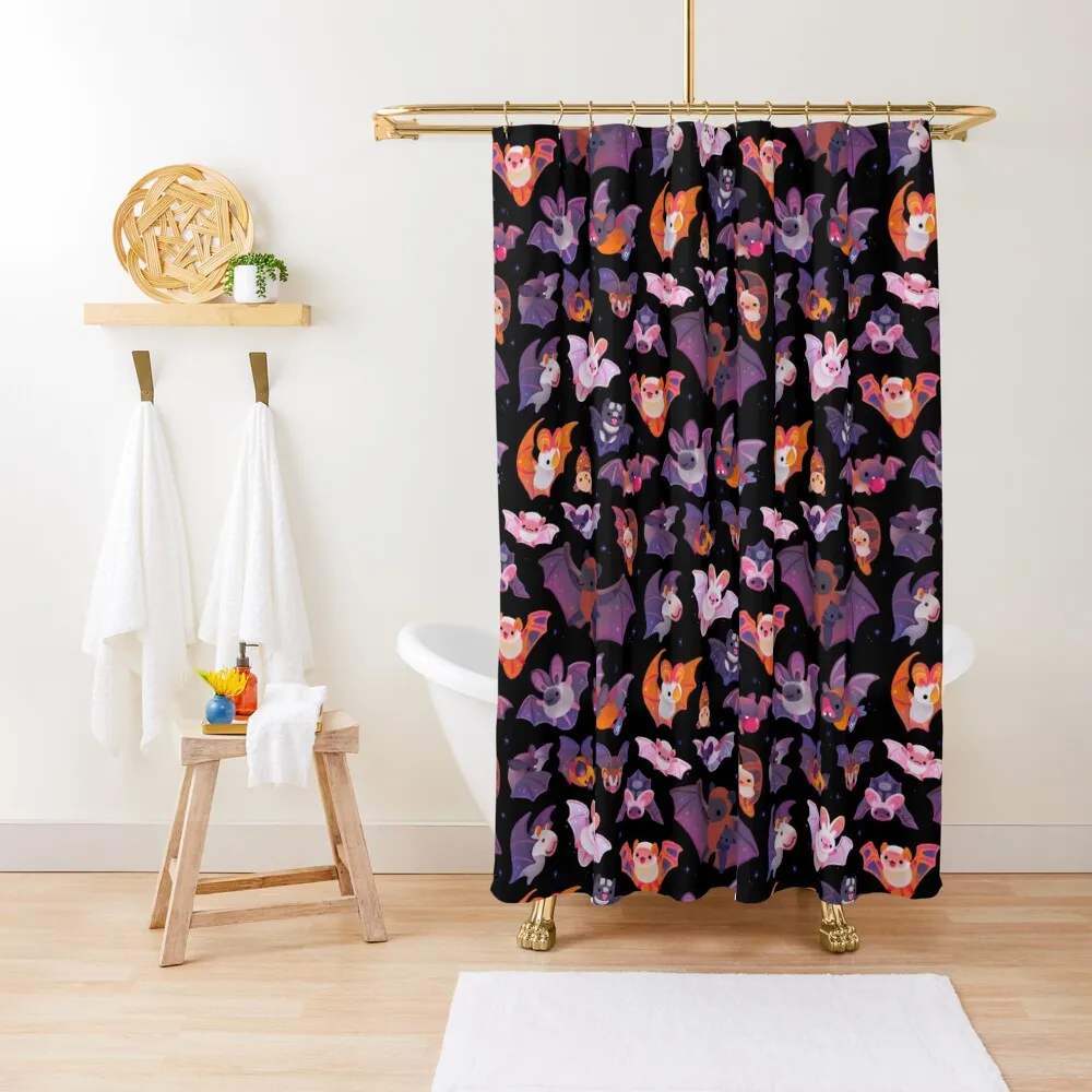 

Занавеска для душа с летучей мышью, занавеска для ванной комнаты, окна, аксессуары для ванной комнаты, занавеска