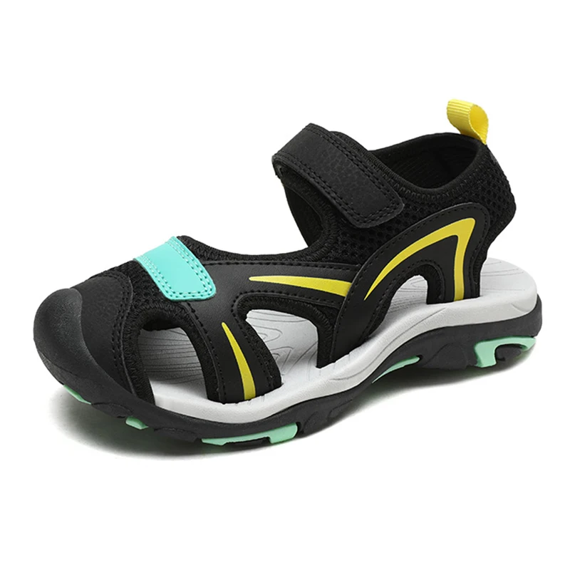 

Сандалии для мальчиков, летняя дышащая детская пляжная обувь с сеткой, противоскользящие пляжные сандалии с мягкой подошвой для мальчиков, предотвращающие столкновения