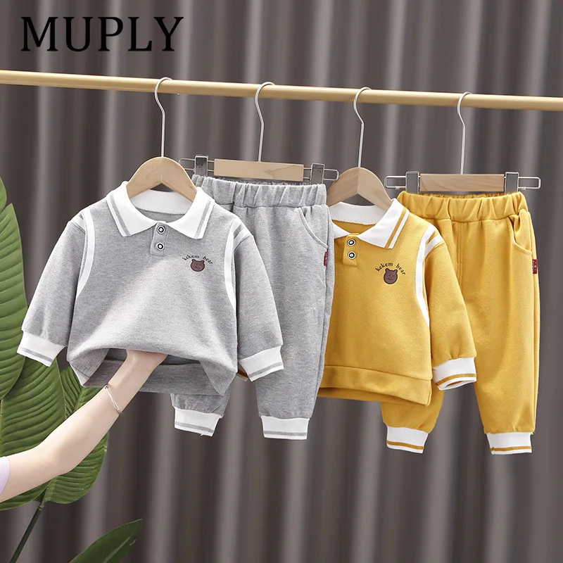 Spring Autumn Baby Girls Clothes Kids Outfits Children Boys T-Shirt Pants 2Pcs/Sets Toddler Sports Costume Infant Tracksuits